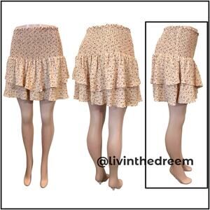 BLUE LIFE THE PERFECT FLORAL SKIRT  SZ L $150